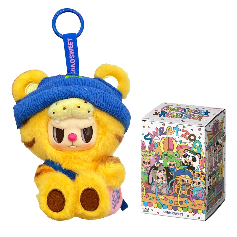Колекційна м'яка іграшка з кільцем POP TOP Rebel Bear серії "Sweet Zoo" - ЗООМАЛЮКИ (у дисп., в ас.) — Pop Top