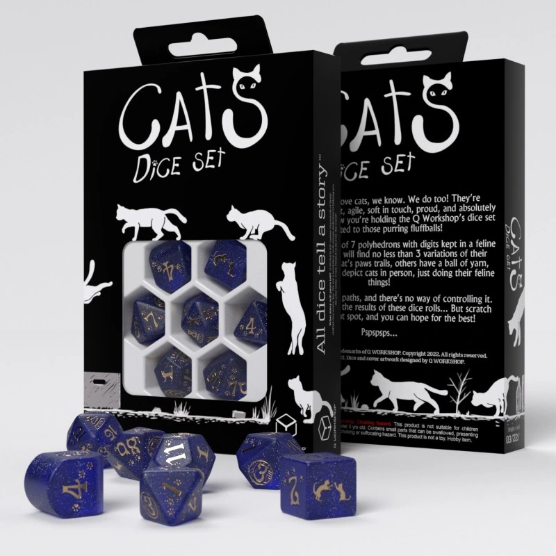 Набір кубиків Cats Modern Dice Set: Meowster (7) — Q-Workshop