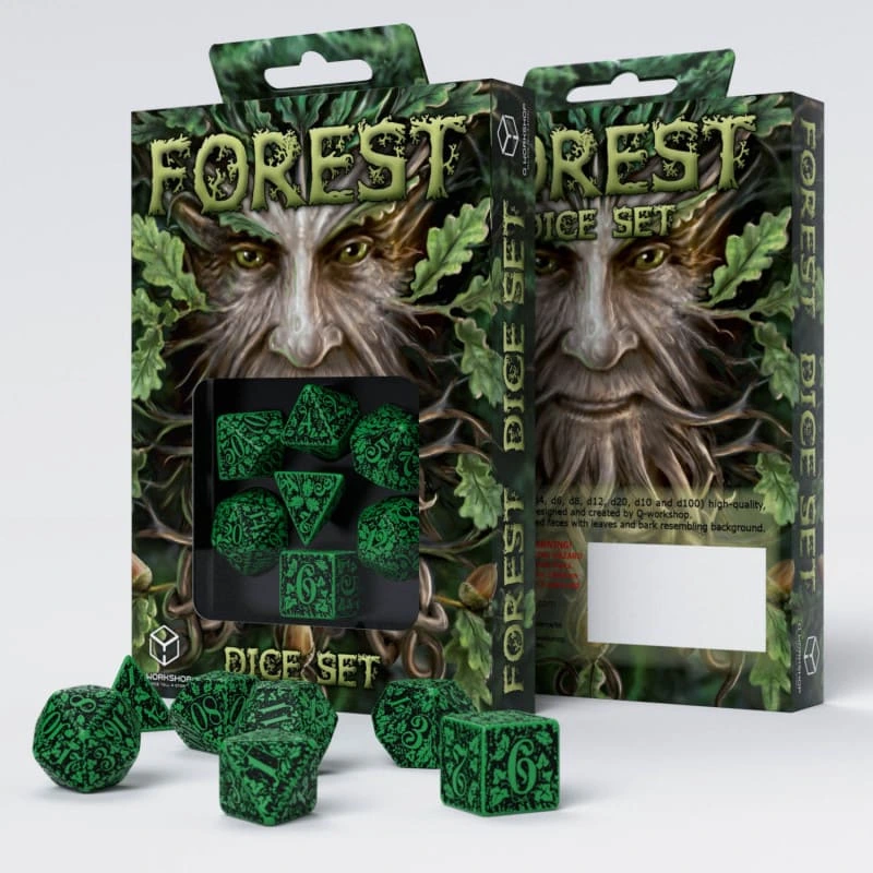 Набір кубиків Forest Dice Set: Jungle (7) — Q-Workshop