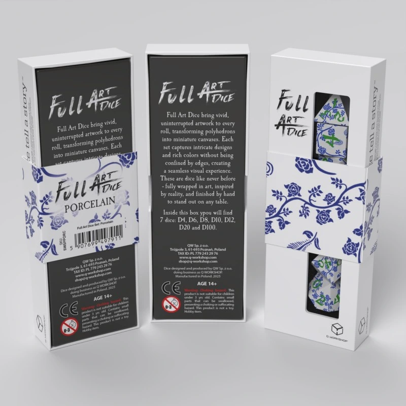 Набір кубиків Full Art Dice Set: Porcelain — Q-Workshop
