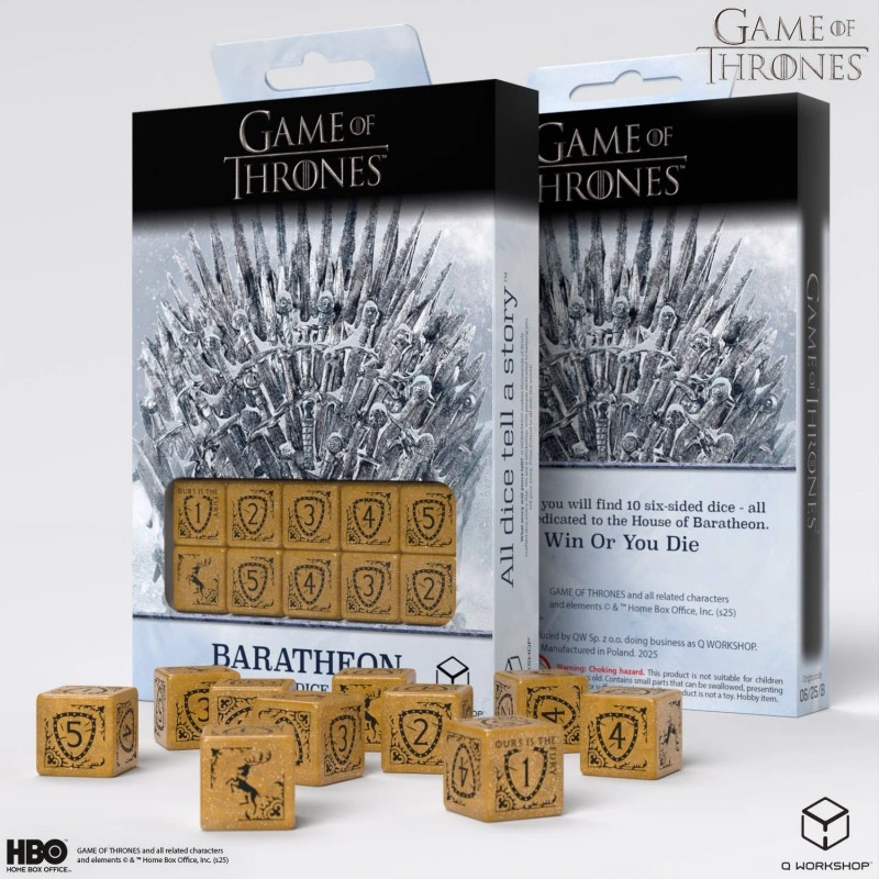 Набір кубиків Game of Thrones. Baratheon 10xD6 Dice Set — Q-Workshop