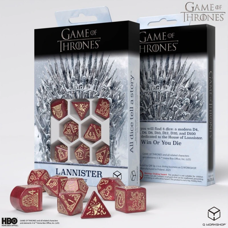 Набір кубиків Game of Thrones. Lannister Dice Set — Q-Workshop