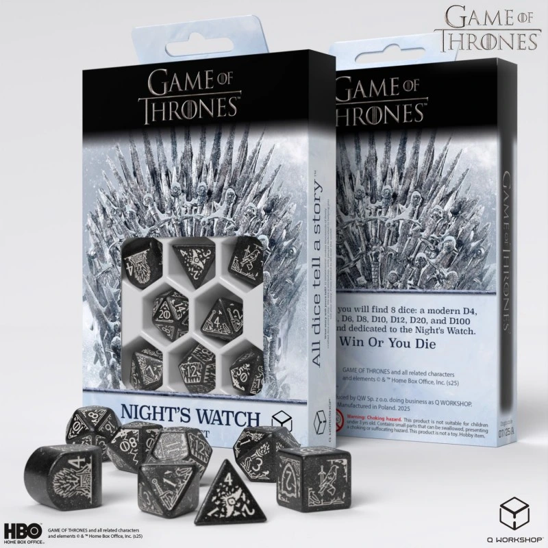 Набір кубиків Game of Thrones. Night's Watch Dice Set — Q-Workshop