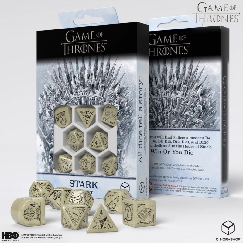 Набір кубиків Game of Thrones. Stark Dice Set — Q-Workshop