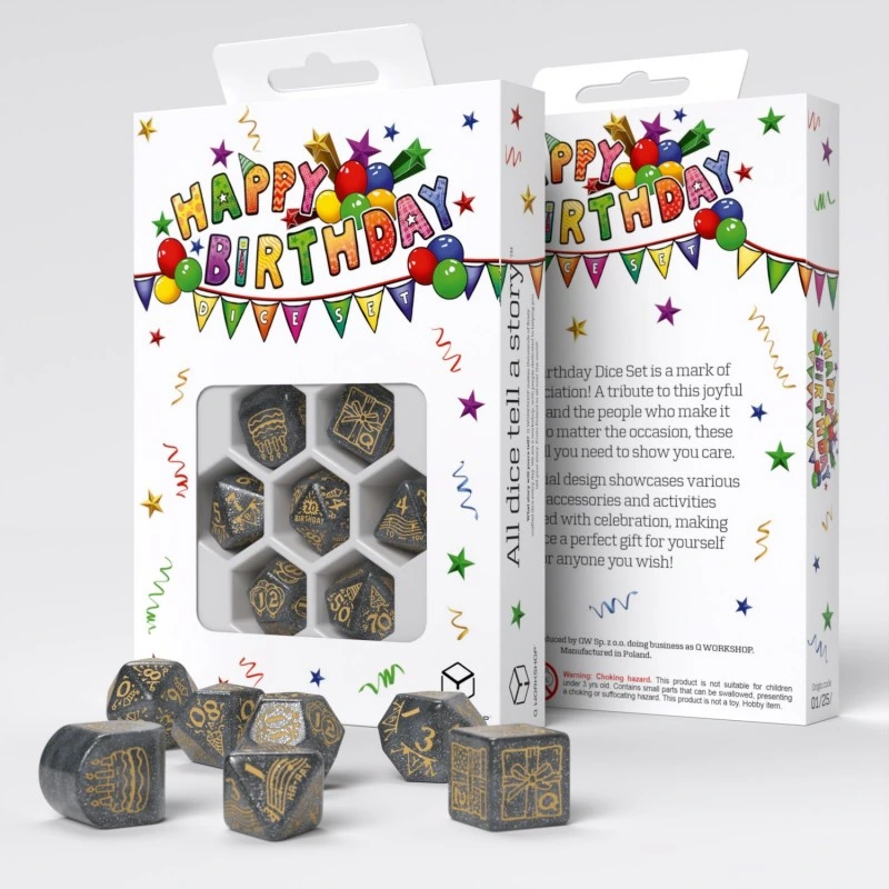 Набір кубиків Happy Birthday Dice Set: Confetti