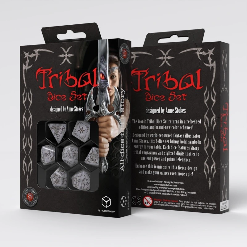 Набір кубиків Tribal Dice Set: Pearl & Brown — Q-Workshop