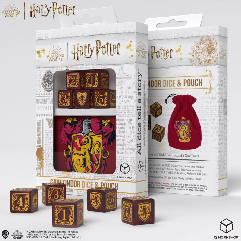 Набір кубиків з мішечком Harry Potter. Gryffindor Dice & Pouch (5)
