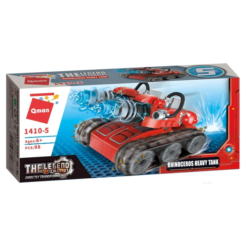 Конструктор Qman 1410-1-8 Пожежна техніка, 79 дет  Rhinoceros Heavy Tank — Qman