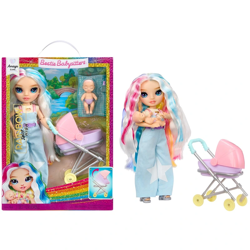 Ігровий набір з ляльками RAINBOW HIGH серії "Junior High Babysitters" — АМАЯ — Rainbow High