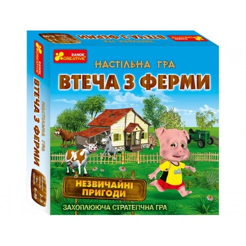 Дитяча настільна гра "Втеча з ферми" 19120057 укр. мовою — Ranok Creative