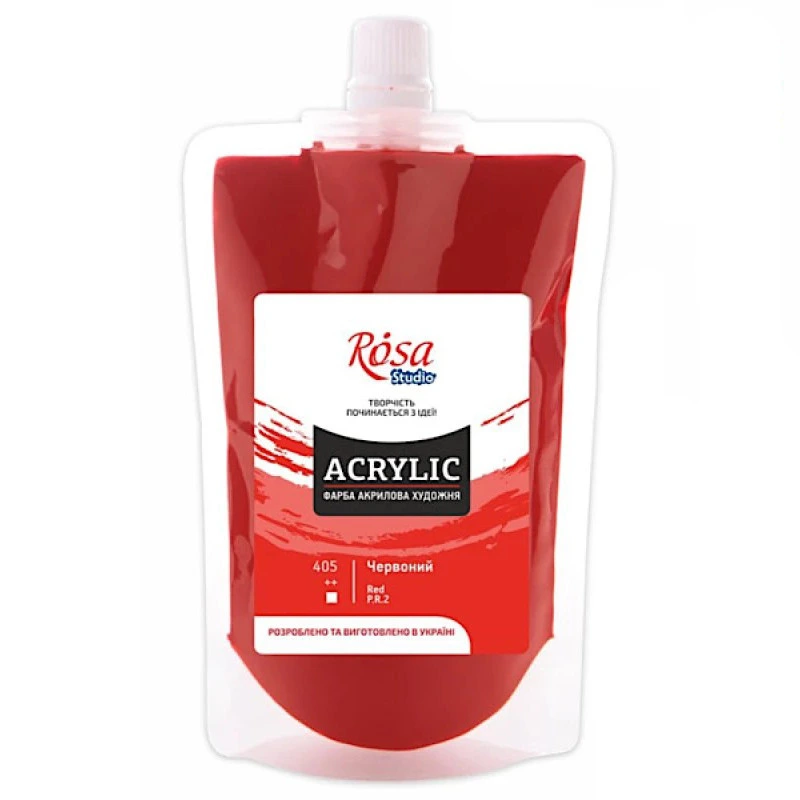 Фарба акрилова Червона 323200405 (код 405), 200 мл — Rosa