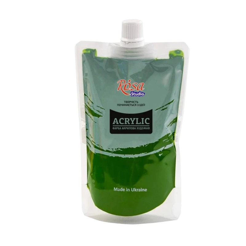 Фарба акрилова Зелена трав'яна 323200451 (код 451), 200 мл — Rosa