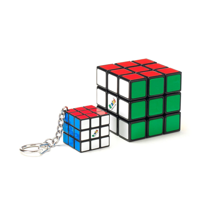 Набір головоломок 3х3 RUBIK'S КЛАСИЧНЕ ПАКУВАННЯ - КУБИК ТА МІНІ-КУБИК (з кільцем) — Rubik's