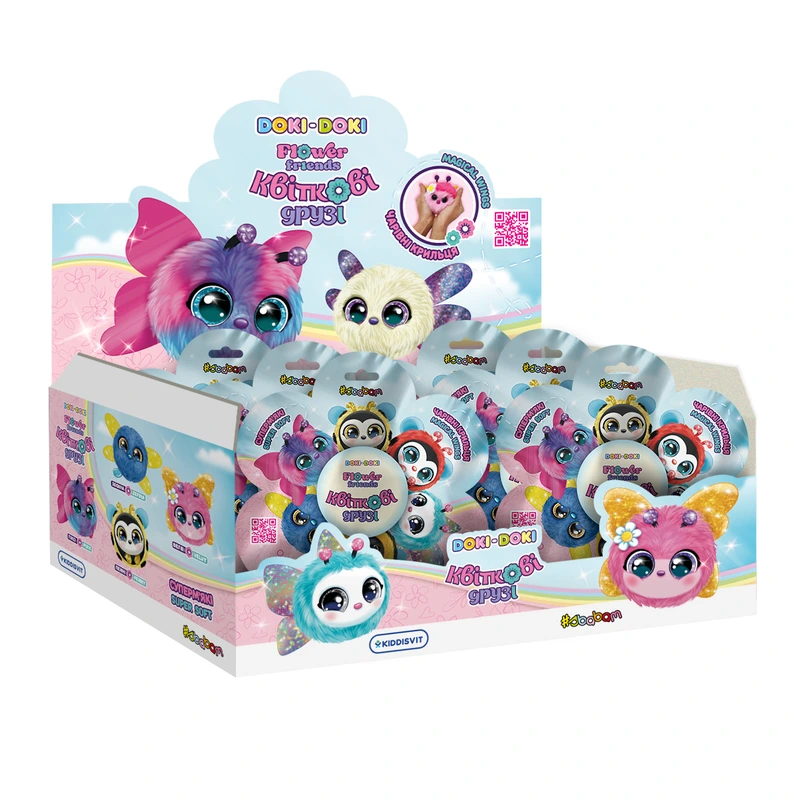 Дисплей м'яких колекційних іграшок-сюрприз "Doki Doki" - КВІТКОВІ ДРУЗІ (8 шт.) — #sbabam