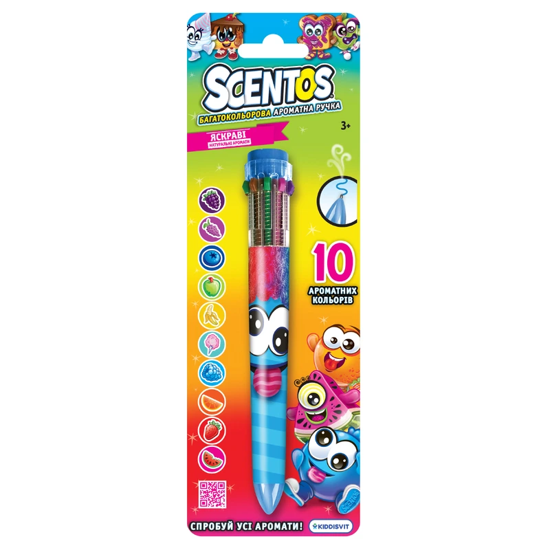 Багатокольорова ароматна кулькова ручка - ЧАРІВНИЙ НАСТРІЙ W3 (10 кольорів, червона та синя в ас.)