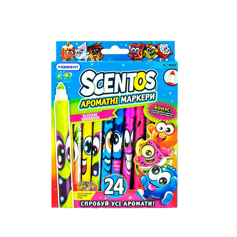 Набір ароматних маркерів для малювання - ТОНКА ЛІНІЯ (24 кольори)