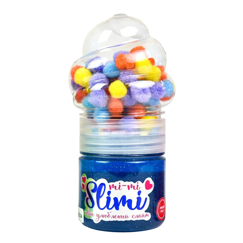 Іграшка-антистрес Слайм Mi-mi Slimi 71827ST(Blue) з помпонами — Strateg