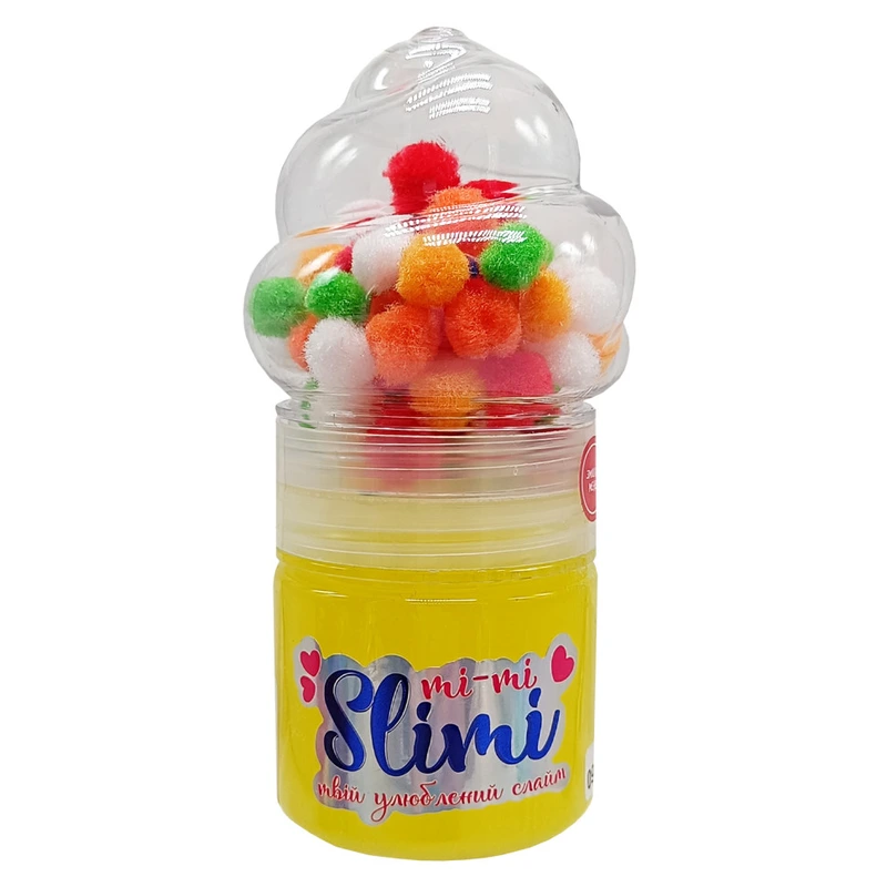 Іграшка-антистрес Слайм Mi-mi Slimi 71827ST(Yellow) з помпонами