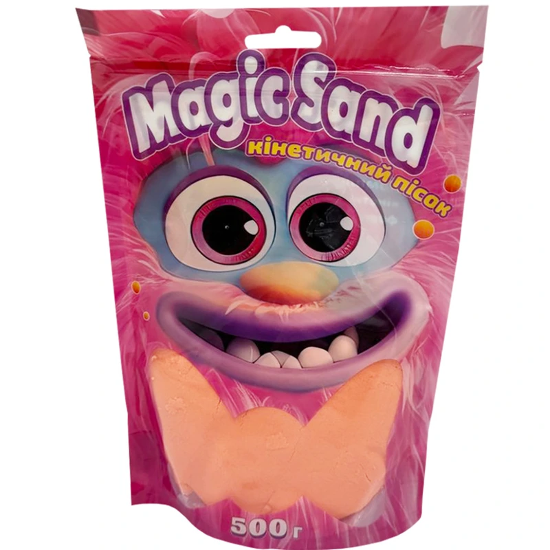 Креативна творчість "Кінетичний пісок Magic sand" 39403-7 помаранчевий 500 грам — Strateg