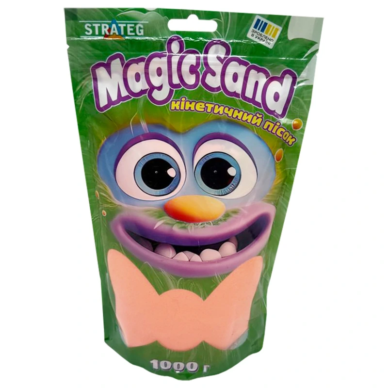 Креативна творчість "Кінетичний пісок Magic sand" 39404-7 помаранчевий 1 кг — Strateg