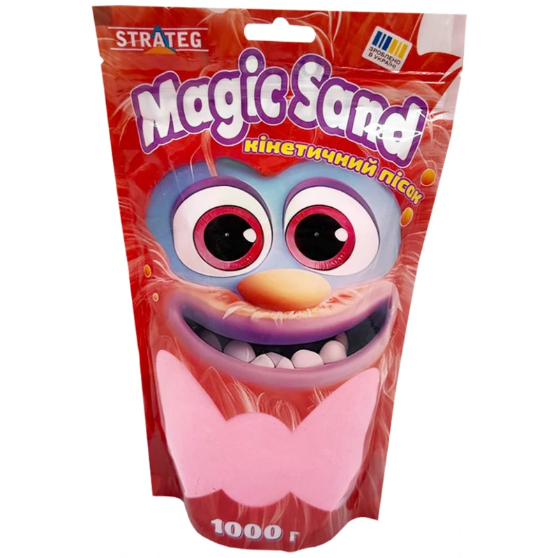 Креативна творчість "Кінетичний пісок Magic sand" 39404-8 рожевий 1 кг — Strateg