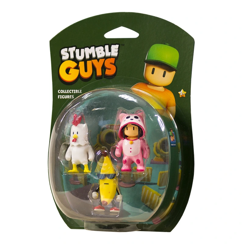 Набір колекц. фігурок STUMBLE GUYS - КУРЧА, БАНАН, МЯУМЕР (3 фігурки, 6 cm)