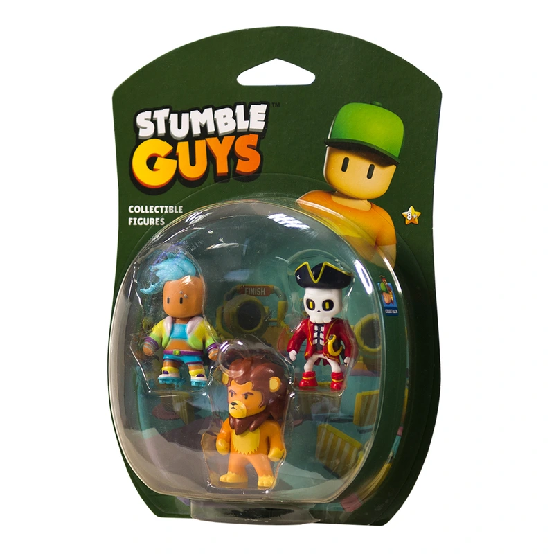 Набір колекц. фігурок STUMBLE GUYS - ВЕЛОЦИТ, ЛЕОНІДАС, КАПІТАН НОХАРТ (3 фігурки, 6 cm)