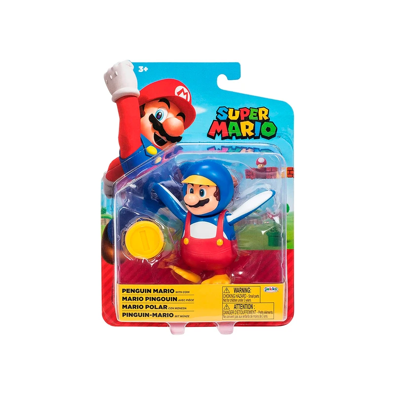 Ігрова фігурка з артикуляцією SUPER MARIO - МАРІО-ПІНГВІН (10 cm, з аксес.) — Super Mario
