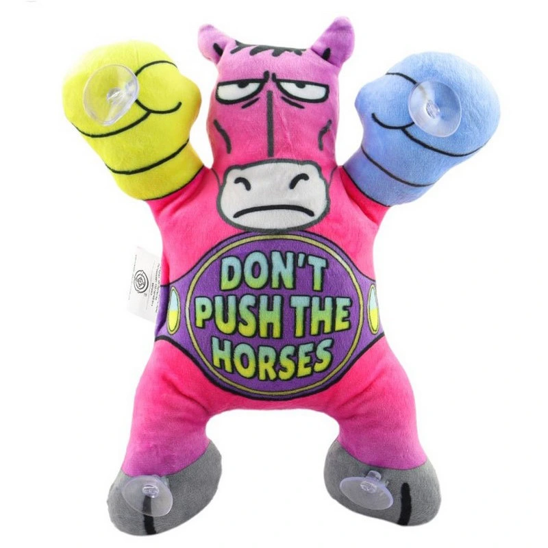 Дитяча м'яка іграшка "Кінь на липучках" DPTS-5(Pink) розмір 22 см — Сувенір-декор