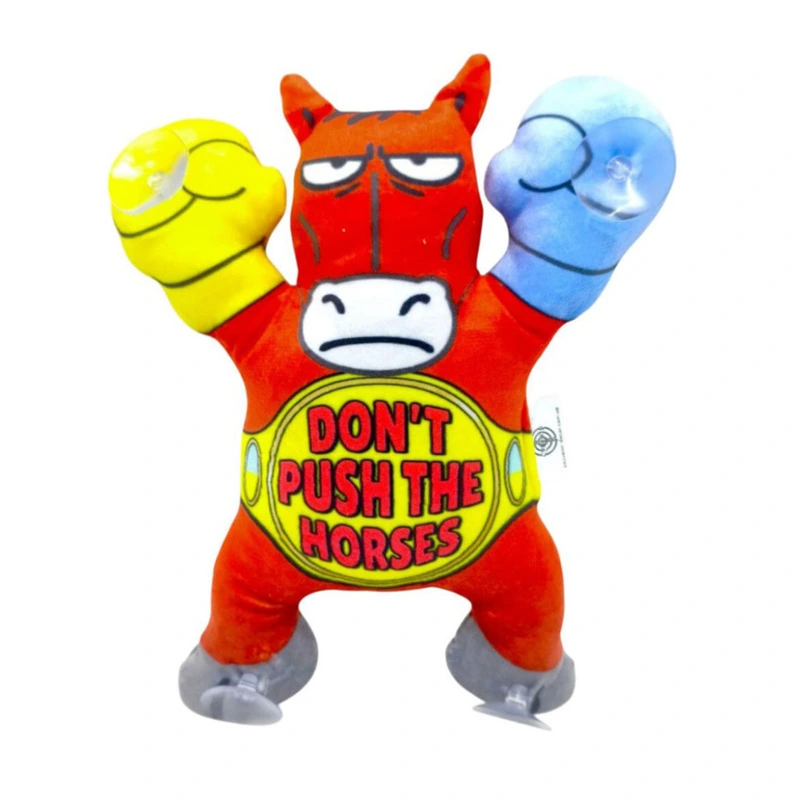 Дитяча м'яка іграшка "Кінь на липучках" DPTS-5(Red) розмір 22 см — Сувенір-декор