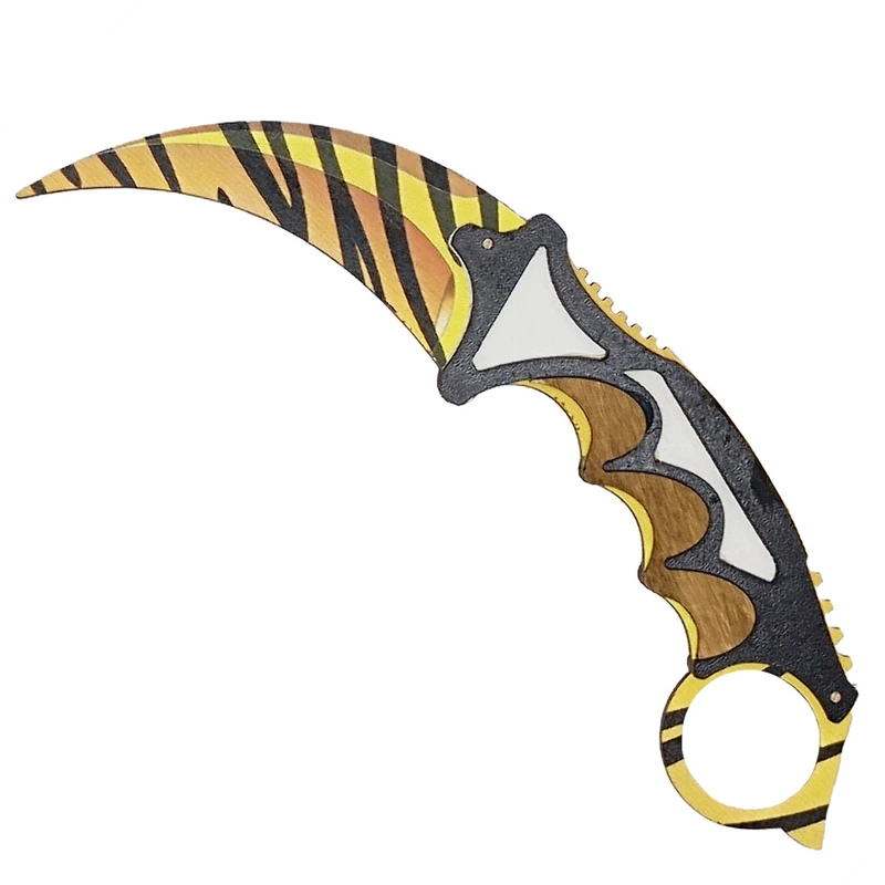 Ніж дерев'яний сувенірний "Керамбіт Тигр" KAR-TI