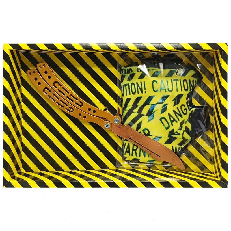 Сувенірні ножі дерев'яні набір BOX "Метелик GOLD" BALG-B