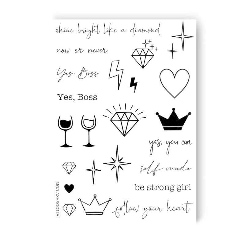 Набір тимчасових татуювань GIRL POWER LB-101 — TATTOOSHKA