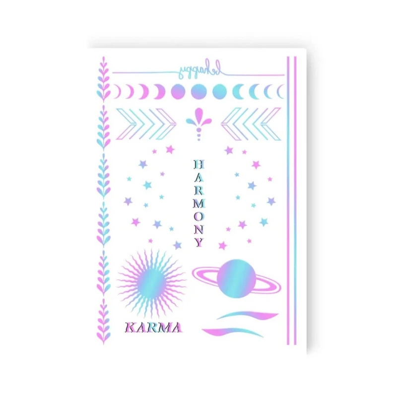Набір тимчасових татуювань "Harmony mood" LB-186 голограма — TATTOOSHKA