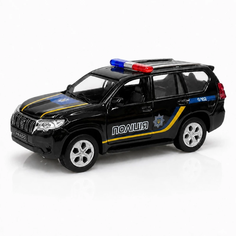 Автомодель – TOYOTA PRADO ПОЛІЦІЯ (чорний) — TechnoDrive