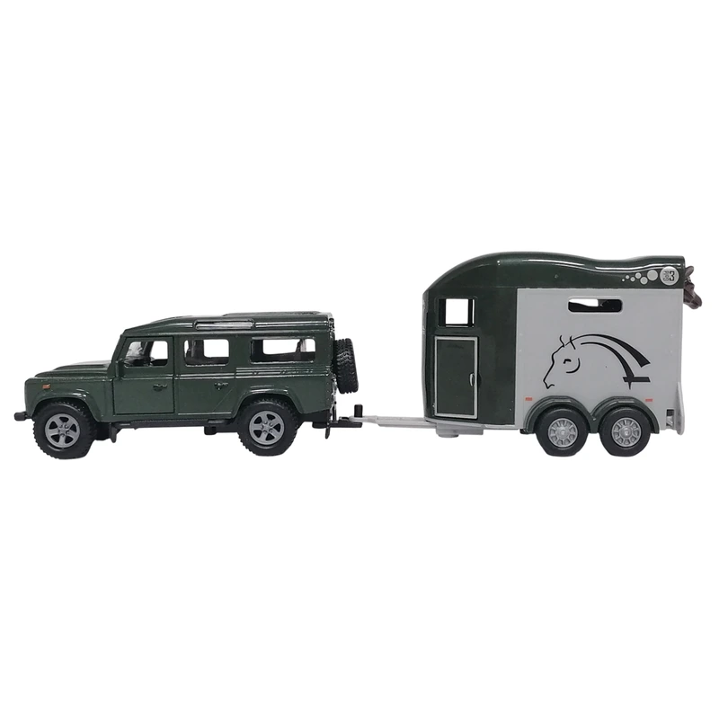 Ігровий набір - LAND ROVER (з причіпом і фігурками коней)