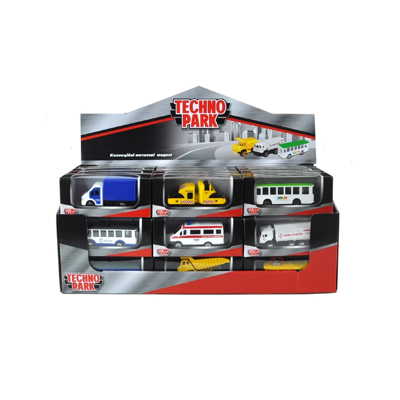 Мінімоделі транспорт та спец. машини - "TECHNOPARK" (у диспенсері, асорті)
