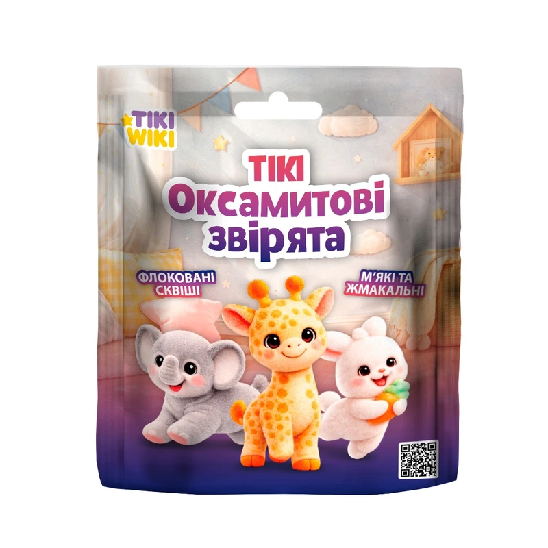 Сквіш-іграшка у вигляді тварини "Оксамитові тварини" Tiki Wiki KD-ZRDW2025011 — Tiki Wiki