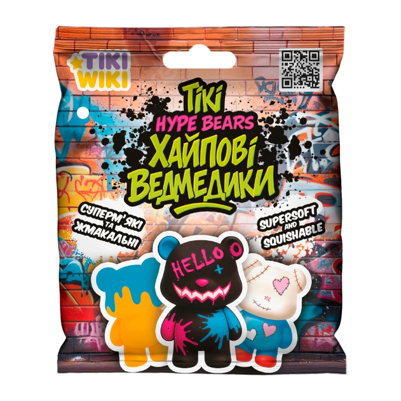 Колекційна іграшка-сквіш Хайпові ведмедики Tiki Wiki SQ027 іграшка-сюрприз — Tiki Wiki