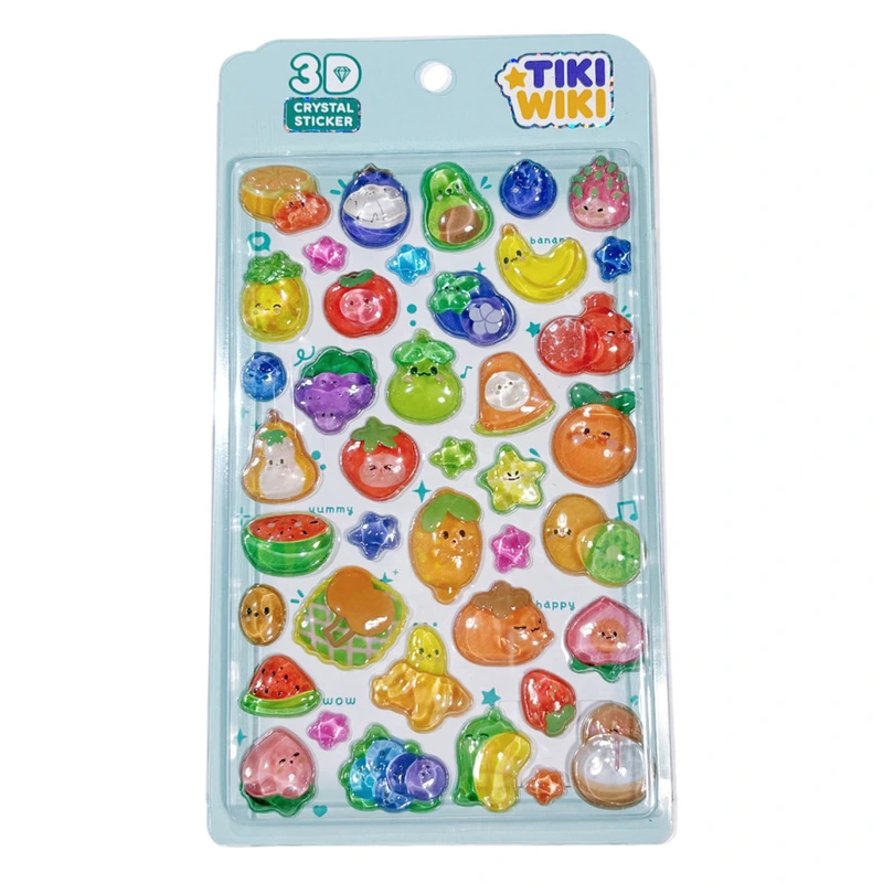 Набір 3D-наліпок "Тікі фрукти" Tiki Wiki 51367 серії Crystal — Tiki Wiki