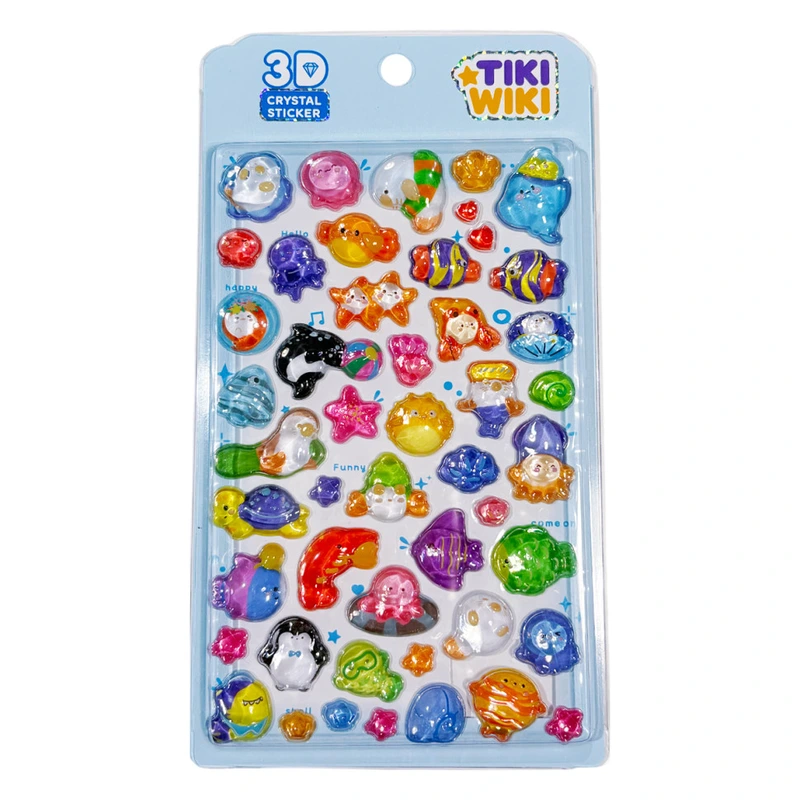 Набір 3D-наліпок "Тікі океан" Tiki Wiki 51366 серії Crystal — Tiki Wiki