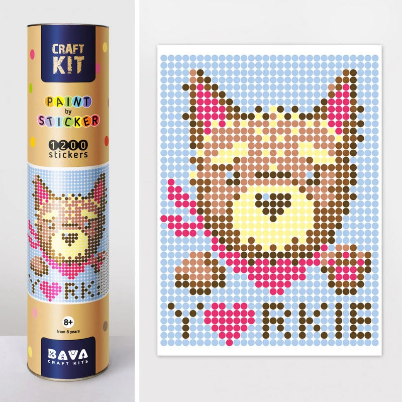 Картина за номерами стікерами в тубусі "Йорк", 1200 стікерів 1791 33х48 см — Умняшка