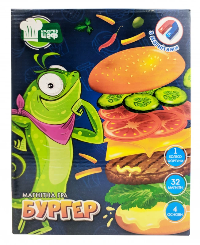Дитяча магнітна гра "Бургер" VT2310-06 укр. мовою — Vladi Toys