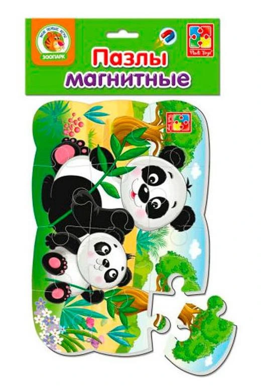 Дитячі пазли на магніті "Пандочки" А5 VT3205-80, 12 елементів