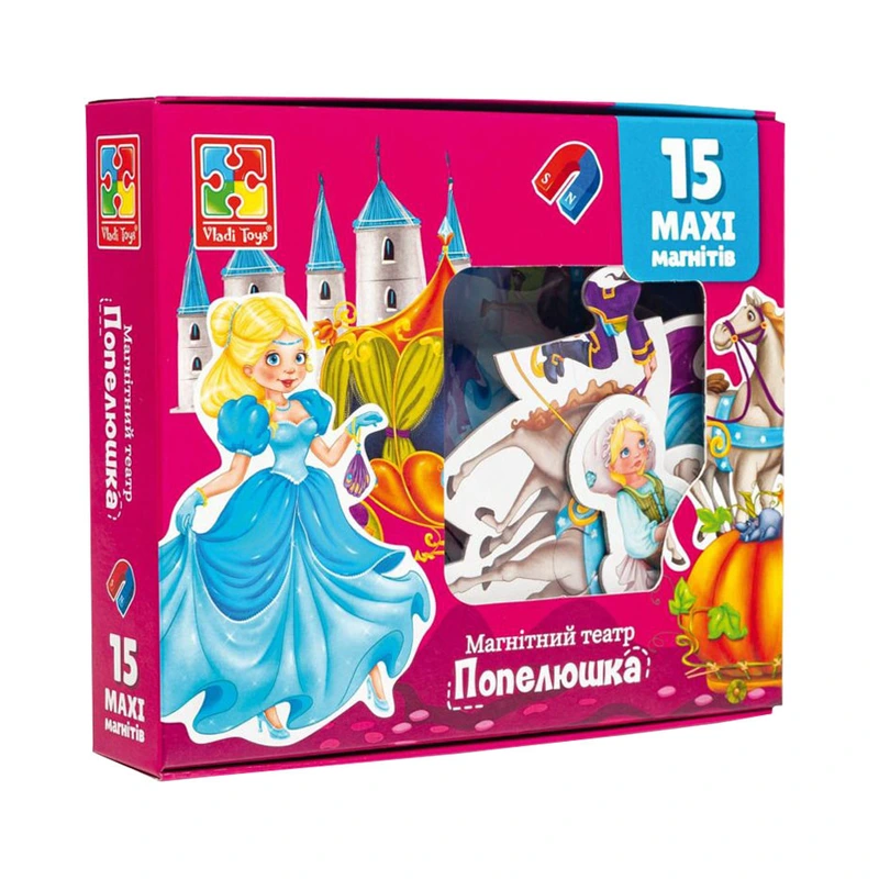 Настільна гра магнітний театр "Попелюшка" Vladi Toys VT3206-53 Укр