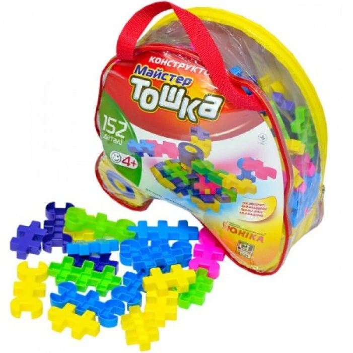 Конструктор з великими деталями «Майстер Тошка» 80020, 152 деталі — ЮНІКА