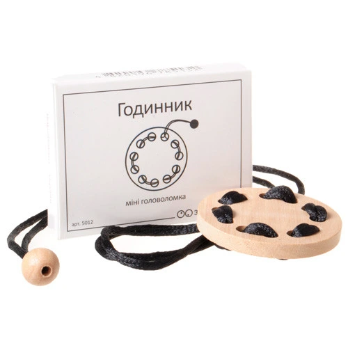 Міні головоломка Годинник заморочка 5012 дерев'яна — Заморочка