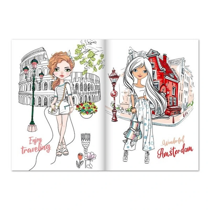 Дитяча розмальовка "Girls Travel" РМ-88-01 серія "Dream & Style"
