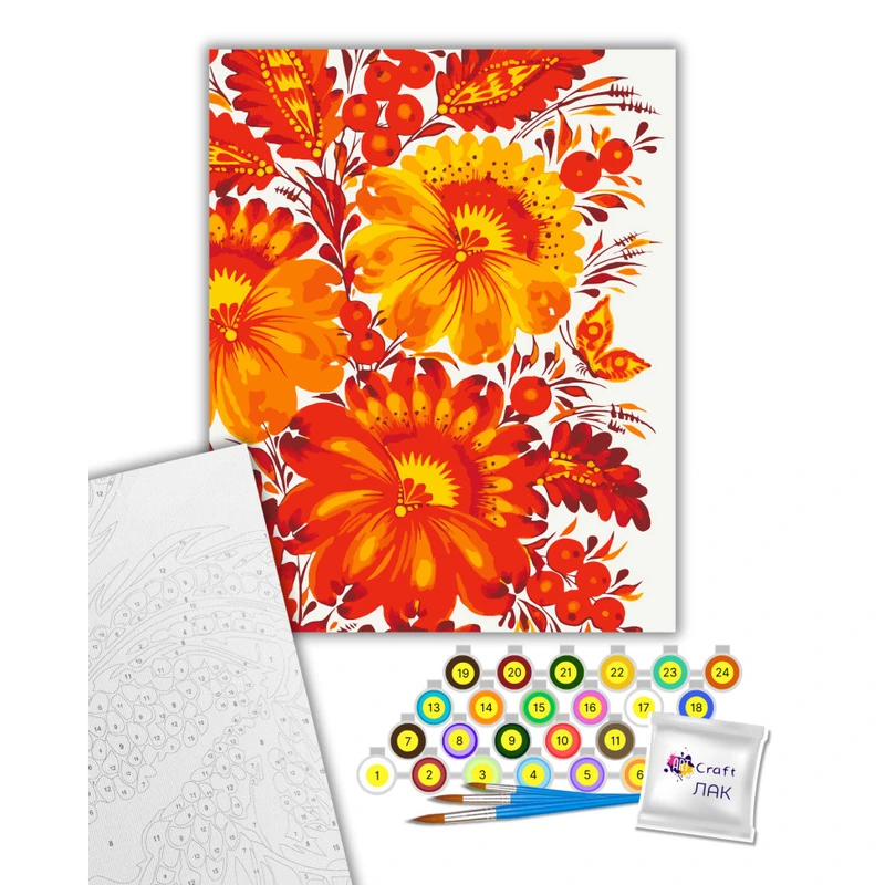 Картина за номерами "Петриківський мотив" 13168-AC 40х50 см