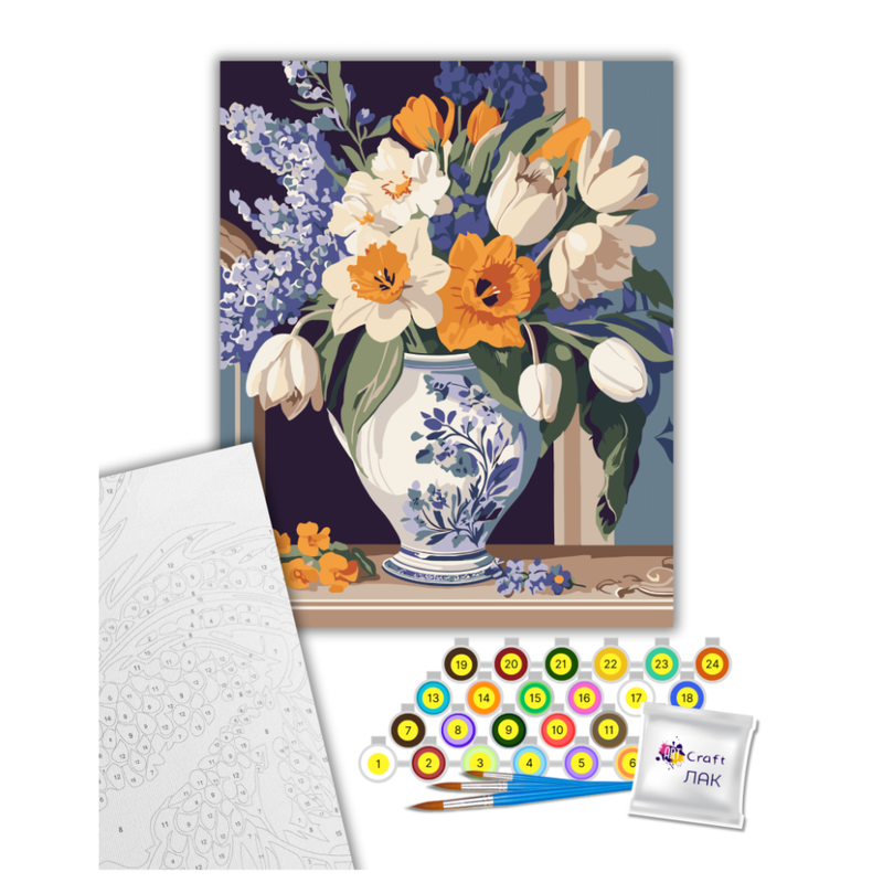 Картина за номерами "Весняні квіти" 13154-AC 40х50 см